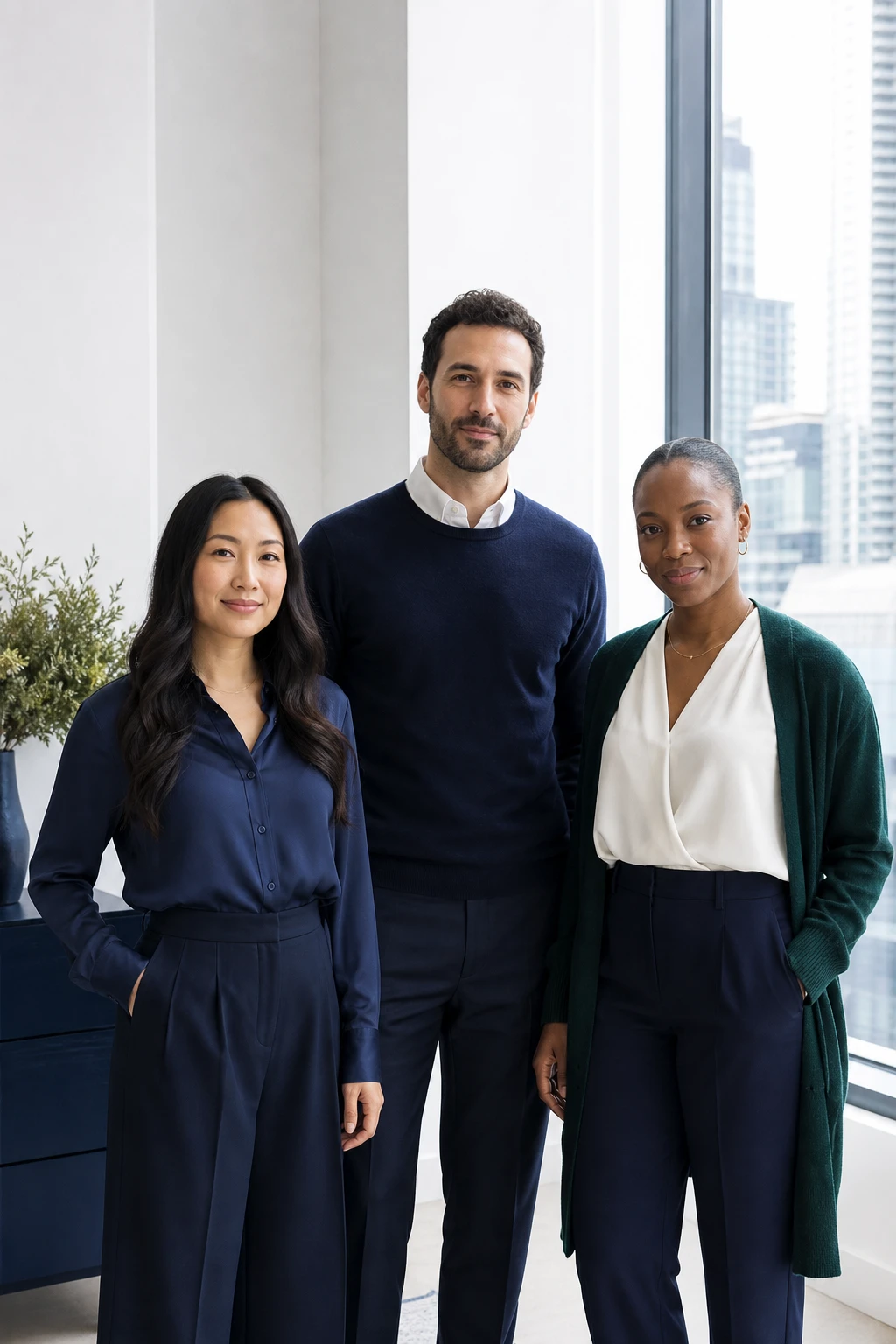 Three members of the Northline Accounting team in their office